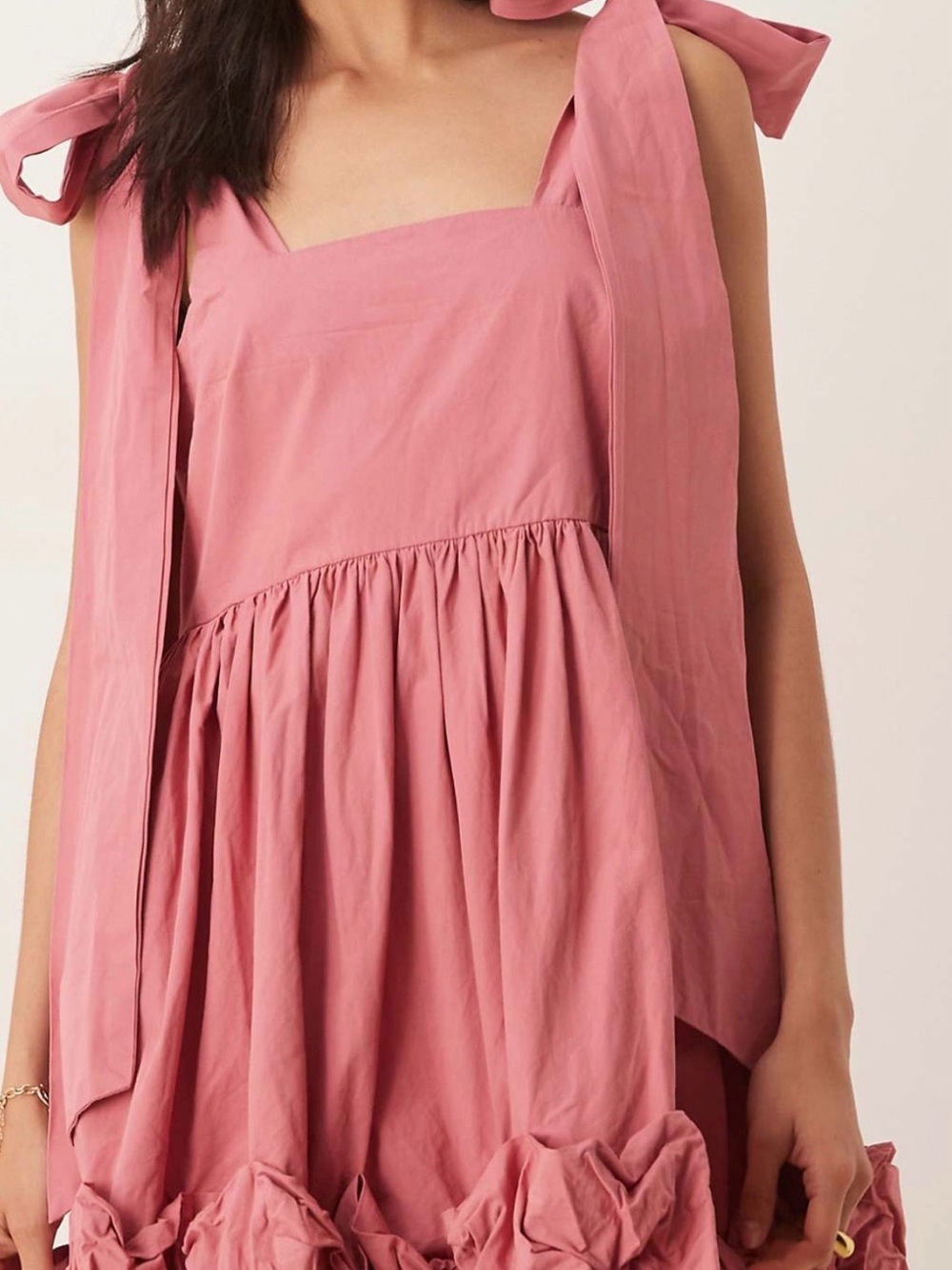 Sister Jane Dusty Rose Tie-Shoulder Mini Dress - Picture 2 of 3